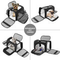 wholesale  OEM Expandable Pet Carrier Airline Approved Soft-sided Dog Cat Travel Bag Tote